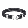 Браслет Steel Braided Leather Bracelet (20 см) ZIPPO 2007168